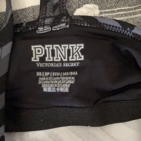 PINK (Victoria’s Secret) Workout Tank Top. Leopard and swirly pattern. XS. - Picture 2 of 3